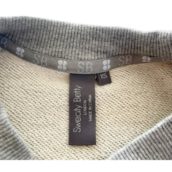 SWEATY BETTY Essentials Crew Neck Women's Size XS Gray Sweatshirt Slouchy - Picture 5 of 8